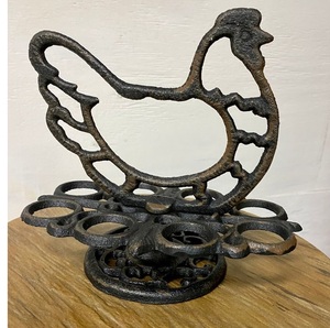 Porte-oeufs en fer fini mat avec design contemporain et support solide pour l'affichage élégant des oeufs - Product Image 2