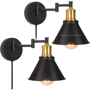 Bollos de pared de vidrio de alta calidad, marco de metal recubierto de oro para sala de estar, lámpara de pared Premium, bollos de pared con luz LED - Product Image 3