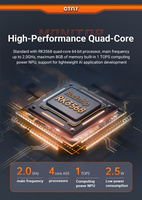 Mini PC de contrôle industriel Rockchip Rk3568 4 Go de RAM 64 Go de ROM Wifi sans ventilateur Boîtier PC embarqué pour l'industrie IoT/Robotique/Automatisation