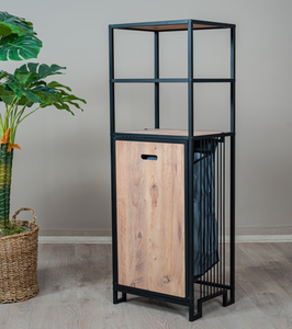 Cesto para la ropa sucia, cesto de lavandería, mueble de almacenamiento para lavandería, cesto de metal para la ropa sucia, estante de almacenamiento para baño, organizador de baño - Product Image 2