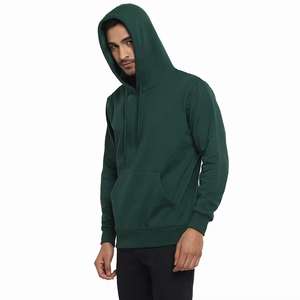Sweat à capuche pour homme personnalisé coupe ajustée pull uni 100% coton polaire impression bouffante fonction anti-rétrécissement sweats à capuche personnalisés - Product Image 3