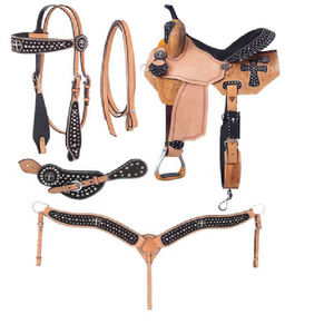 Nouvelle selle de course de baril fabriquée à la main en cuir véritable selle de cheval Western de qualité supérieure avec tous les accessoires - Product Image 1