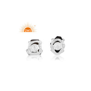 Último diseño de plata esterlina Natural negro obsidiana piedra preciosa pendiente joyería personalizada para mujer regalo para ella - Product Image 3