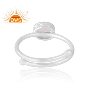 แหวนพลอย925รูปพระจันทร์สีรุ้งธรรมชาติสำหรับผู้หญิงเป็นของขวัญ - Product Image 2