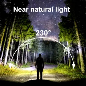 1200mah Forehead Bright Head Lights LED Headlamp USB Rechargeable Flashlights COB With 230 Wide Beam For Outdoors Camping Hiking