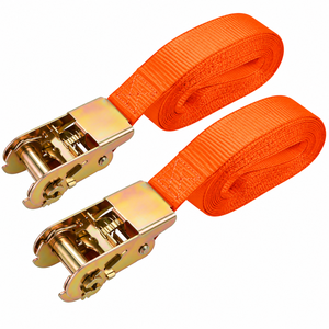 Sangle d'arrimage à cliquet robuste de 25 mm, 800 kg, en polyester avec crochets en S pour la sécurisation des charges de camion, fourniture d'usine OEM - Product Image 6