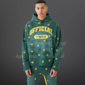 Conjunto Deportivo Unisex de Pantalones Acampanados con Lavado Ácido y Sudadera con Capucha y Cordón, Forro Polar, Pantalones Deportivos a Juego para Invierno - Product Image 2