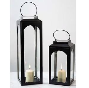 Linternas de Metal de la mejor calidad con revestimiento negro para el jardín del hogar Iluminación de mesa de Navidad Decoración Linternas de velas - Product Image 2