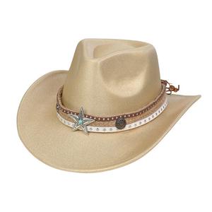 Nuevos sombreros de vaquero de cuero al aire libre para hombres de vaquero occidental personalizados Sombreros de vaquero en cuero genuino Sombreros de moda al por mayor - Product Image 4