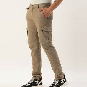 Pantalon cargo décontracté léger pour homme avec design personnalisable, service OEM, lavage foncé - Product Image 2