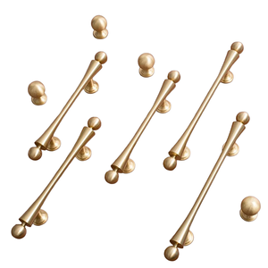 Tirador de puerta de Metal de calidad duradera, tiradores de armario de latón macizo de lujo, tiradores de armario de cocina, uso de armario de puerta de tocador para el hogar - Product Image 4