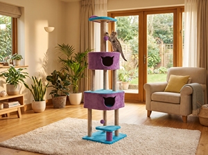 Arbre à chat Amistar Flower Peak de haute qualité pour chats de toutes tailles - Product Image 3