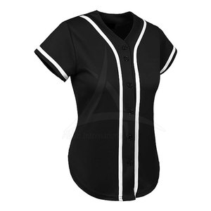 Nouveau maillot de softball pour homme adulte, design personnalisé, respirant, séchage rapide, 100% polyester, col en V, couleurs personnalisées, impression de logo - Haute qualité - Product Image 1