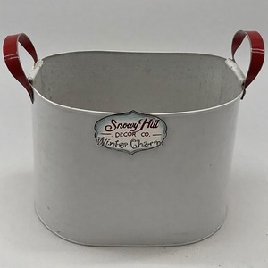 Jardinière de Noël Nordic Pinecrest avec finition galvanisée antique pour les verts d'hiver extérieurs et les présentoirs de porche de vacances - Product Image 2