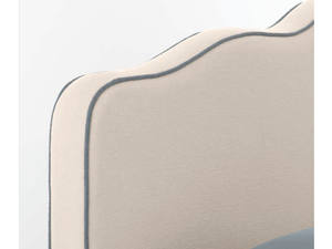 Classic Italian Eco-Friendly Upholstered Double Bed Storage Refined Lines Shaped <b>Headboard</b> Customizable Fabrics (Queen/King - Product Image 4