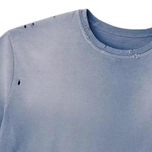 Camiseta Oversize 100% Algodón con Lavado Ácido para Hombre, de Alto Gramaje, Ajuste Holgado, Estilo Urbano, con Logotipo Personalizado, Casual, Antiarrugas - Product Image 3