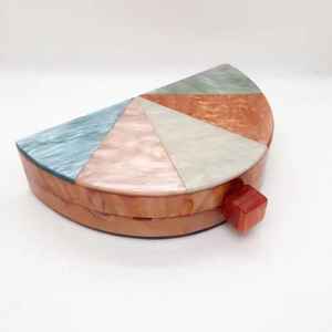 Pochette pour femme unique faite à la main, imitation perle, luxe, papillon, charme solide, pochette complète, design créatif pour mariage - Product Image 2