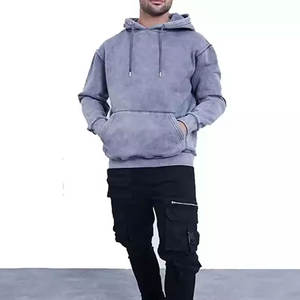 Sudaderas con Capucha para Hombre, Lavables, de Secado Rápido, con Estampado Ácido, Transpirables, con Logotipo Personalizado, 100% Algodón, con Cierre, Servicio OEM, Gran Venta - Product Image 2