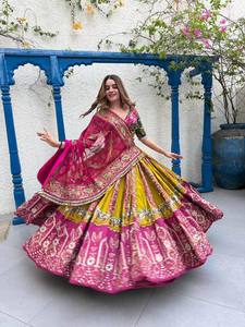 SERIE MODA PRESENTA NUEVO NAVRATRI ESPECIAL CHANIYA CHOLI MUSELINA PESADA ALGODÓN - Product Image 6