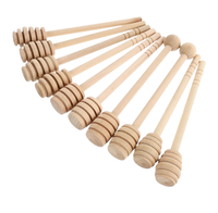 Cuchara de madera de olivo con soporte largo para miel, cuchara de madera para mermelada, palo de miel, cuchara de madera para miel