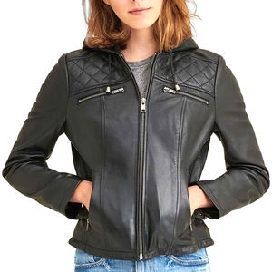 Chaqueta de Cuero para Mujer, Talla Grande, Chaqueta de Cuero de Moda para Mujer, Forro de Lana Relleno de Algodón, Chaqueta Personalizada en Nurak - Product Image 3