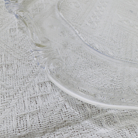 Assiette de présentation de mariage en plastique transparent à motif vague irrégulière, design unique, 13 pouces, pour la mise en place de la table de mariage, restaurant, banquet