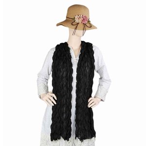 Dupatta Arrugada para Mujer - Negro - Product Image 3