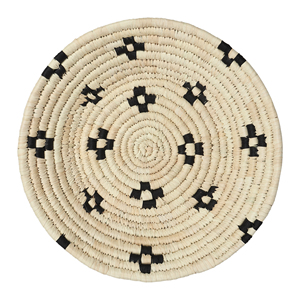 Modern <b>Art</b> Style Natural Sabai Grass Wall Decor Handmade <b>Framed</b> Round Wicker Hanging Basket Factory Sale for Home Use - Product Image 3