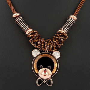Women's Fancy Chain <b>Locket</b> - Brown - Product Image 1