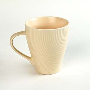 Ensemble de 2 tasses à café en porcelaine fine couleur pêche pâle, 0% de cendres osseuses, design minimaliste unique, lavables au lave-vaisselle, luxueuses et durables, idéales pour les cadeaux - Product Image 1