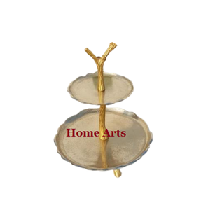Brass 3 <b>Tier</b> <b>Cake</b> Dessert <b>Stand</b> Highest Quality Round Shape <b>Cake</b> Chocolates <b>Stand</b> From Manufacturer In India - Product Image 4