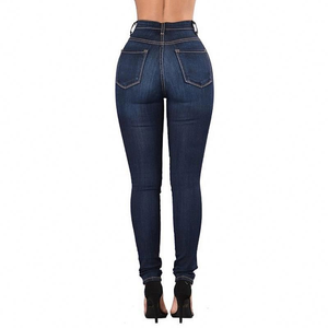 กางเกงยีนส์เดนิมทรงตรงเอวกลางลำลองสำหรับผู้หญิง ผลิตจากวัสดุรักษ์โลก ระบายอากาศได้ดี ดีไซน์แบบปะติดปะต่อ มีกระเป๋า ราคาขายส่งปกติ - Product Image 6