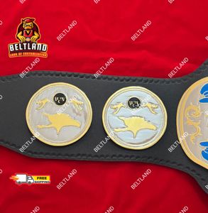 Ceinture de championnat de lutte poids lourd des Caraïbes WWC, fabriquée en alliage de zinc, confortable, taille haute, respirante, 2 mm, 4 mm, taille adulte - Product Image 4
