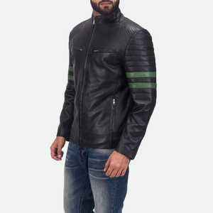 Chaqueta de invierno de diseño superior para hombre, cuello levantado, manga completa, cuero de alta calidad 100%, personalizable, precio razonable, impermeable - Product Image 1
