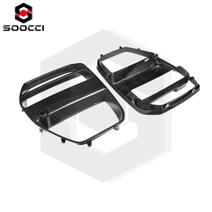 Grille de <span class=keywords><strong>Calandre</strong></span> V en Fibre de Carbone Sec pour BMW G80 G81 M3 G82 G83 M4, Cadre de <span class=keywords><strong>Calandre</strong></span> Centrale à Double Haricot pour Pare-Chocs Avant de Voiture - Product Image 3