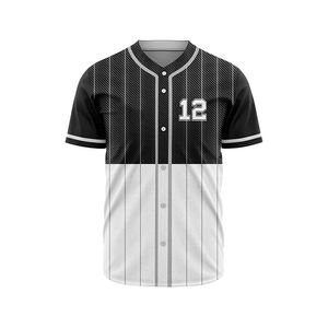 Ventes en gros de maillots de baseball brodés personnalisés de haute qualité, uniforme d'équipe personnalisé, maillot de baseball à boutons complets, fabrication - Product Image 3