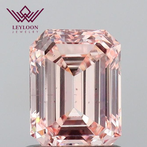 Diamante Sintetico Taglio Smeraldo 1,19ct Rosa Fancy VS2 Certificato IGI per Creazione di Gioielli - Product Image 1