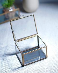 <b>Mirror</b> Base Glass <b>Box</b> Made From High Quality Brass and Glass for Home Decoration Jewelry Storage Decoration for Bulk Export - Product Image 1