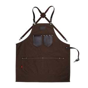 Comfortable and Durable Leather Waist <b>Apron</b> for Heavy Duty Work Cross Back Strap Design for Barber and Cleaning Tool - Product Image 4
