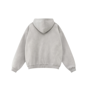 เสื้อฮู้ดดี้ผู้ชายสุดหรูสำหรับฤดูหนาว พิมพ์โลโก้ตามสั่ง ผ้าฝ้ายออร์แกนิค 100% เนื้อผ้าเฟรนช์เทอร์รี่หนานุ่ม ตัดต่อสไตล์สตรีทแวร์ ไซส์ใหญ่ มีซับใน - Product Image 2