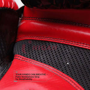 ถุงมือชกมวยหนังพีวีซีใส่สบายสายรัดข้อมือปรับได้กันลื่นขนาด12ออนซ์16ออนซ์สำหรับเด็กเล่นกีฬาสำหรับผู้ใหญ่ - Product Image 6