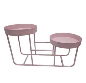 Customized Shiny Pink Iron Metal Round Planter Stand High Quality Handmade Home & <b>Garden</b> <b>Floor</b> Decor for Anniversary - Product Image 5