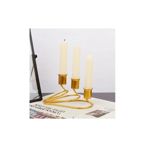 Latest Design Light Luxury Brass Candle Stand Polished Candle Stand <b>Candelabra</b> Elegant Metal Candle Holders Low Price - Product Image 4
