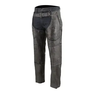 กางเกงหนังมอเตอร์ไซค์แบบดิสเทรส - Product Image 3