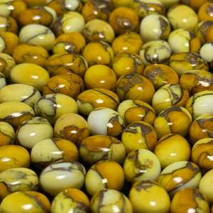 พลอยเทอร์ควอยซ์สีเหลืองดาเลียน้ำผึ้งธรรมชาติ Kingman7X9มม. ปรับแต่ง7X9MM รูปไข่คุณภาพเรียบสำหรับการทำเครื่องประดับ - Product Image 4