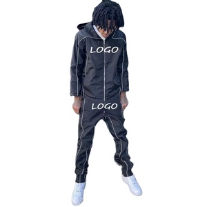 Chaqueta Cortavientos Vintage para Hombre al por Mayor, Chándal de Otoño, 100% Poliéster, Secado Rápido, Logotipo Personalizado Bordado, Reflectante 3M en la Parte Delantera - Product Image 1