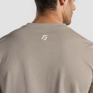 Camiseta Power Move Beige 100% Algodón Jersey de Alto Gramaje con Serigrafía y Estampado Gráfico para Ejercicio y Estilo Deportivo - Product Image 5