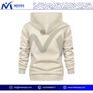 Vente en gros Nouveau design de pulls à capuche pour hommes de couleur beige solide, sweat à capuche respirant de haute qualité en tissu 100% coton de grande taille pour hommes - Product Image 3