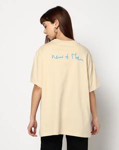 Camiseta de Algodón Extra Grande para Mujer, Estilo Hip Hop, Bordado, Venta Caliente, Manga Corta, Hombros Caídos, Estampado de Letras, Casual - Product Image 3