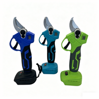 Coupe-branches électrique professionnel avec déclencheur à triple pression et affichage du niveau de batterie pour la taille des arbres de jardin jusqu'à 25 mm